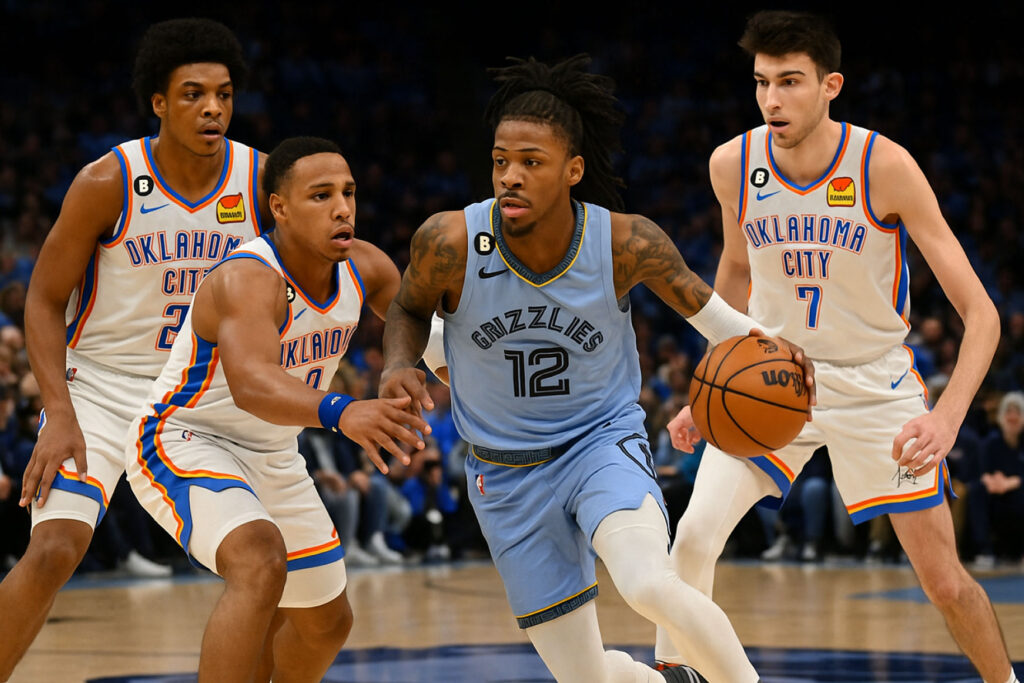 memphis grizzlies vs okc thunder match player stats